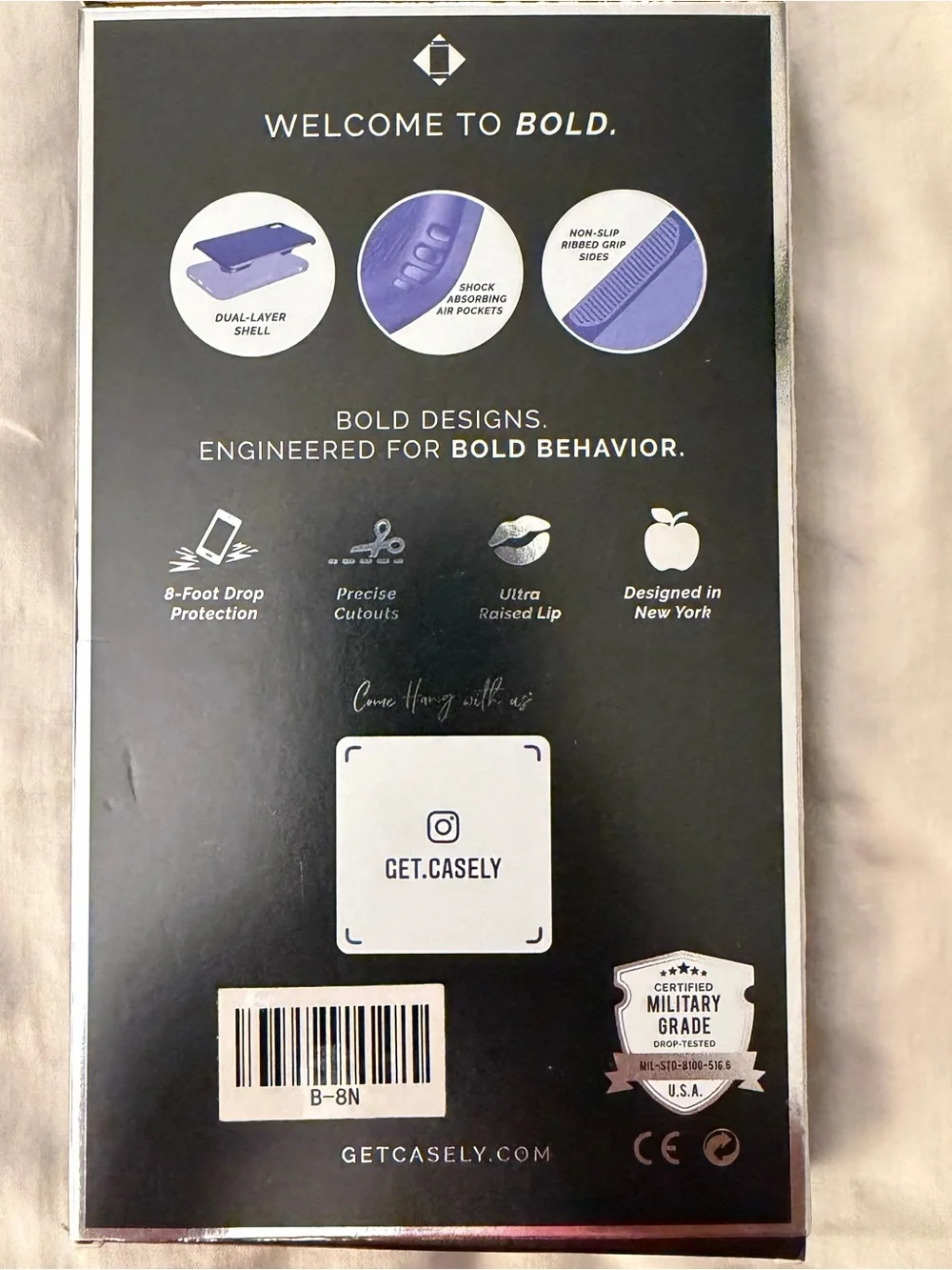 Casely Bold Protective iPhone Case in Mauve